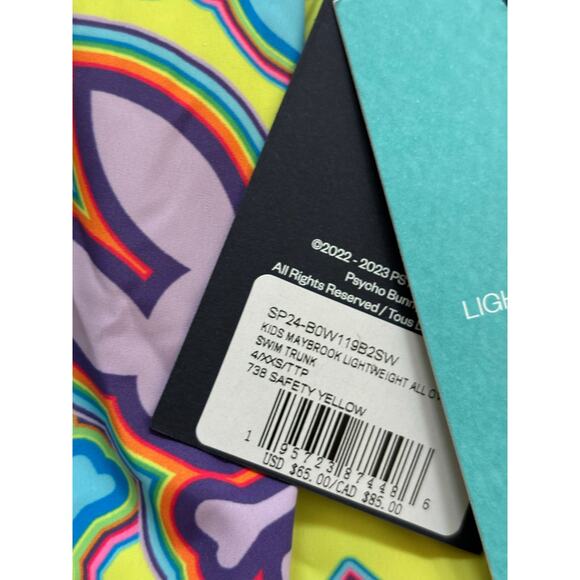 Psycho Bunny Maybrook Swim Trunks Size 4 NWTs - Picture 5 of 5